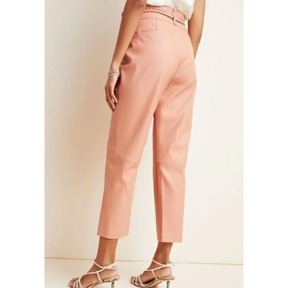 Anthropologie BLANKNYC Chelsea Tapered Faux Leather pants new - Picture 2 of 7
